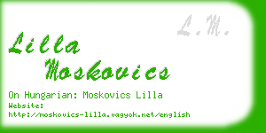 lilla moskovics business card
